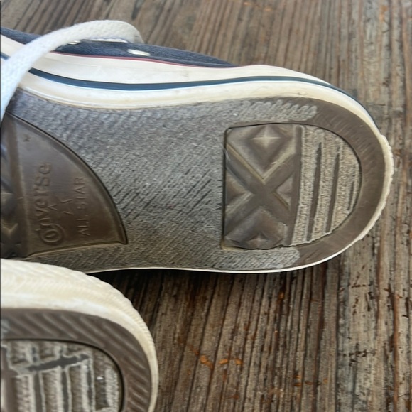 Converse Blue Canvas Sneakers with White Laces - Picture 9 of 11